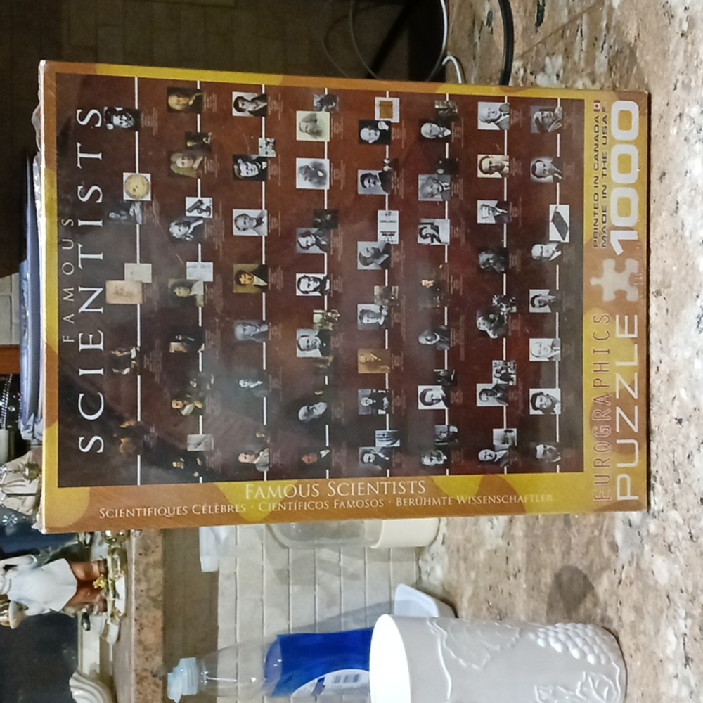 Eurographics "Famous Scientists" 1,000pc Jigsaw Puzzle. NEW!